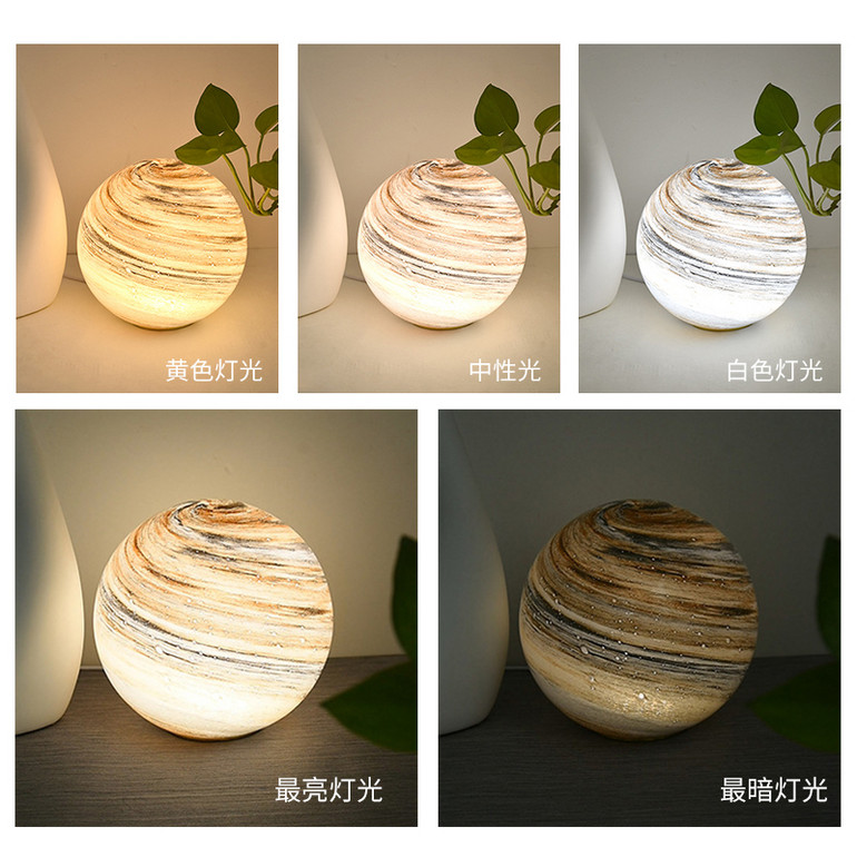 LED indoor home creative 3D printing planet light