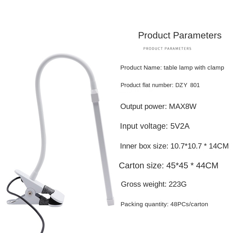 LED home eye protection smart voice clip desk lamp