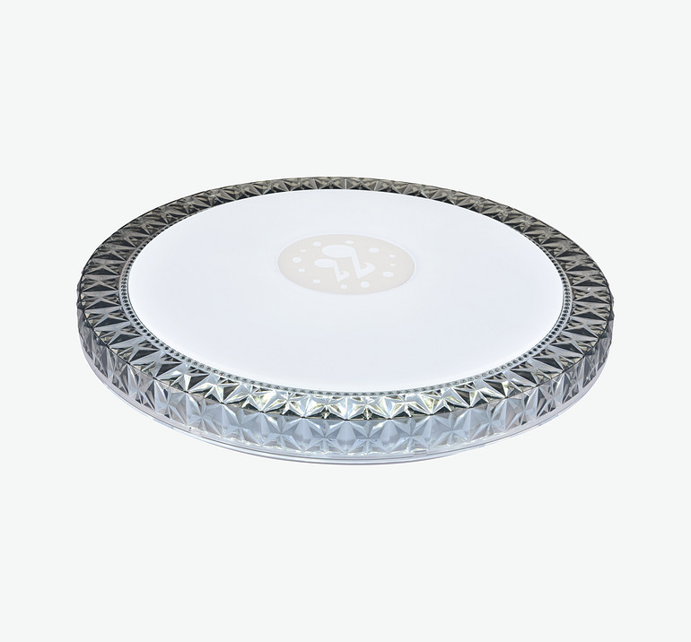 LED modern living room ceiling lamp with round diamond edge outer ring