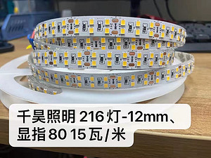 216 lights 12mm CRI 80 led strip