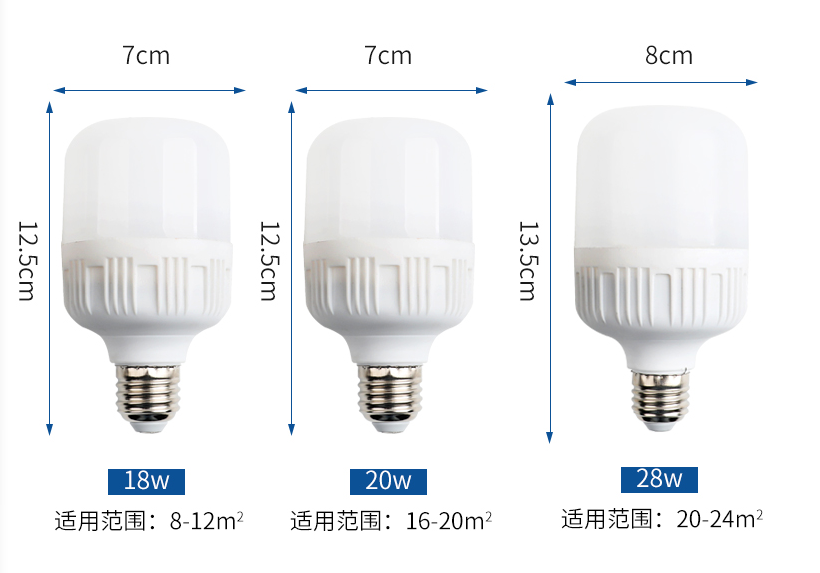 pc insulation cover 18w20w28w white light LED bulb