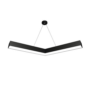 LED indoor black and white 36W iron creative V-shaped lamp