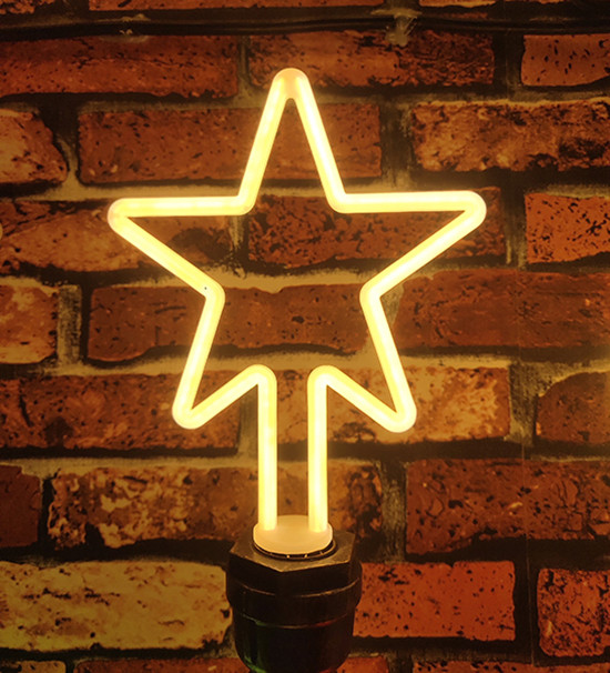 New LED bulb creative five pointed star line lamp