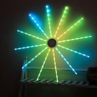 LED outdoor decoration point control colorful synchronous windmill lamp