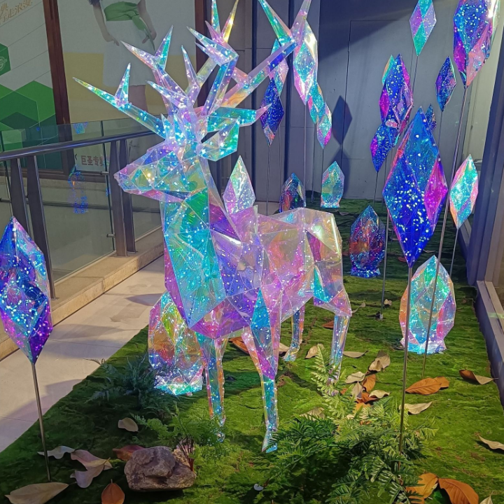 LED outdoor creative colorful Christmas tree elk modeling lamp