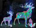 LED outdoor creative colorful Christmas tree elk modeling lamp