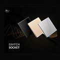 Lycra T2 series smooth monochrome simple atmosphere smart switch