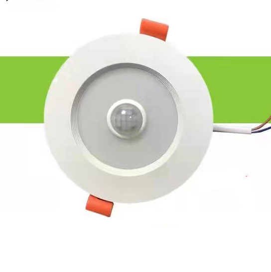 Indoor commercial simple 4 inch human body induction LED downlight