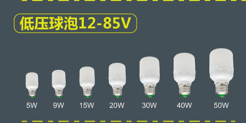 LED multi-wattage multi-specification 12-85v low voltage bulb