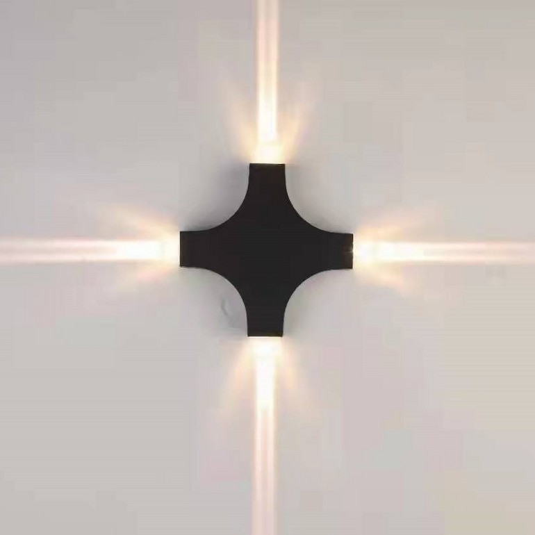 Duosheng cross-shaped hotel living room guest room novel four-way wall lamp