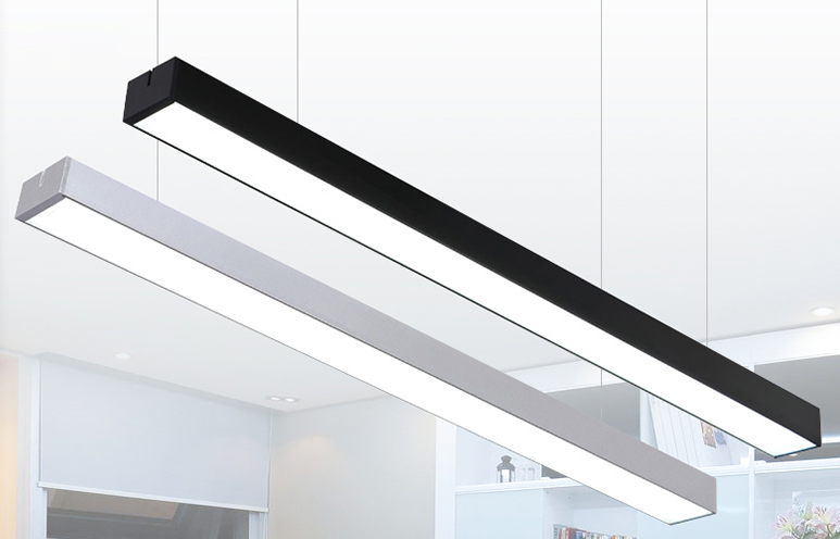 Mountain peak super bright long strip energy-saving simple office chandelier