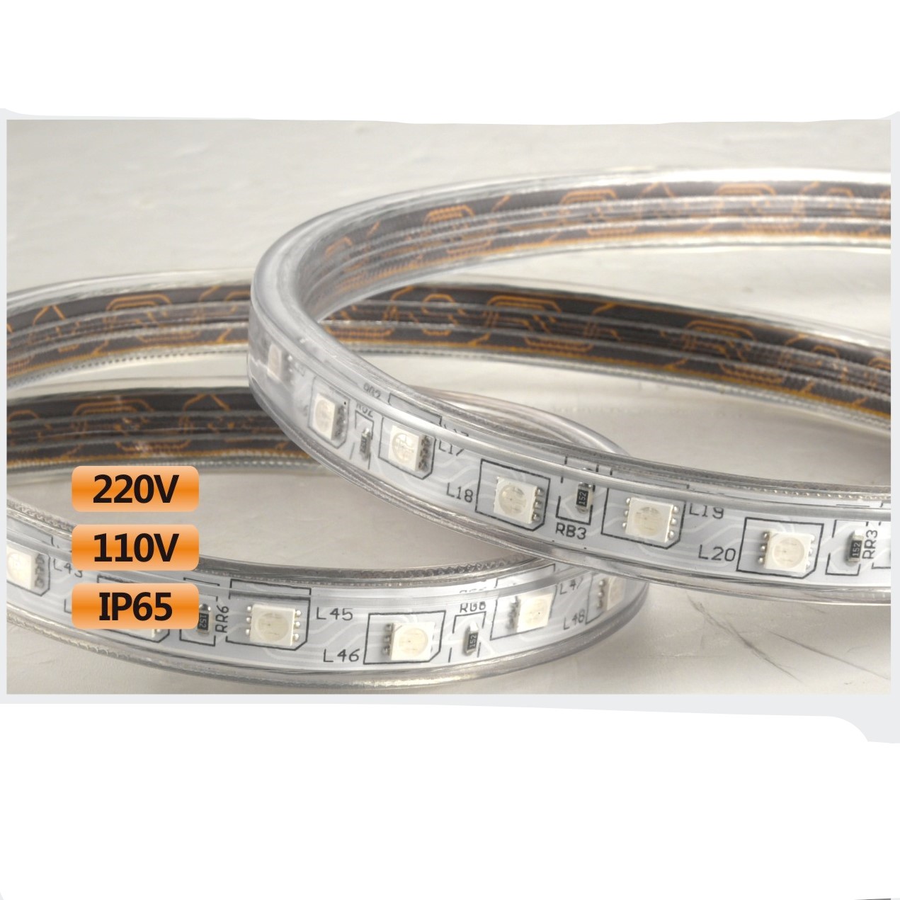 60 Lights 8mm Indoor and Outdoor Multi-color RGB Flexible Light Strip