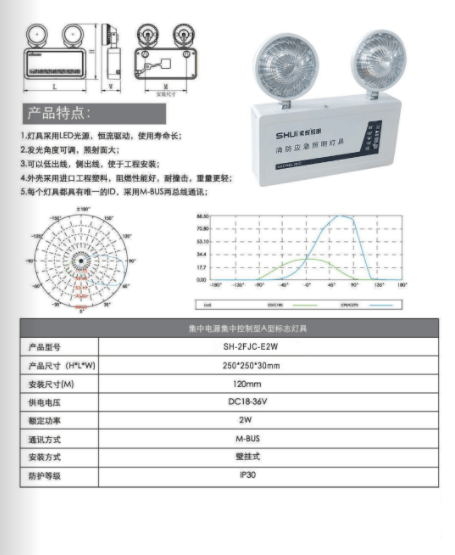 Centralized control type A fire emergency lighting fixture