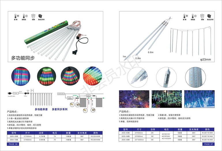 LED high brightness low light decay energy saving and environmental protection digital tube meteor light