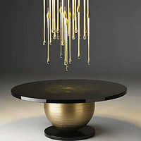 Modern minimalist Nordic light luxury dining room living room water drop chandelier