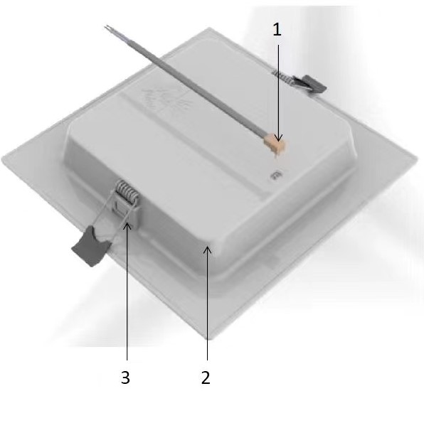 LED embedded appearance simple atmosphere square panel light