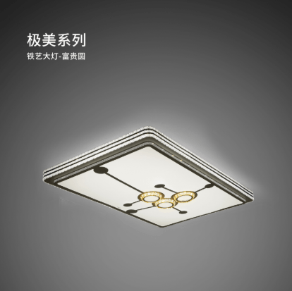 Fuguiyuan series new Chinese style living room super bright energy-saving iron ceiling lamp