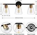 Uniasia LED Indoor Simple Multi-Style Interchangeable Bulb Mirror Headlight