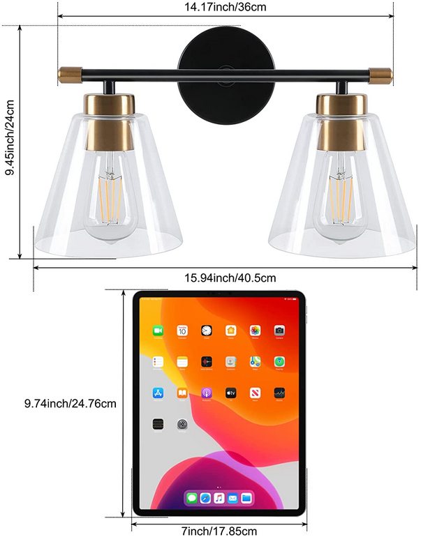 Uniasia LED Indoor Simple Multi-Style Interchangeable Bulb Mirror Headlight