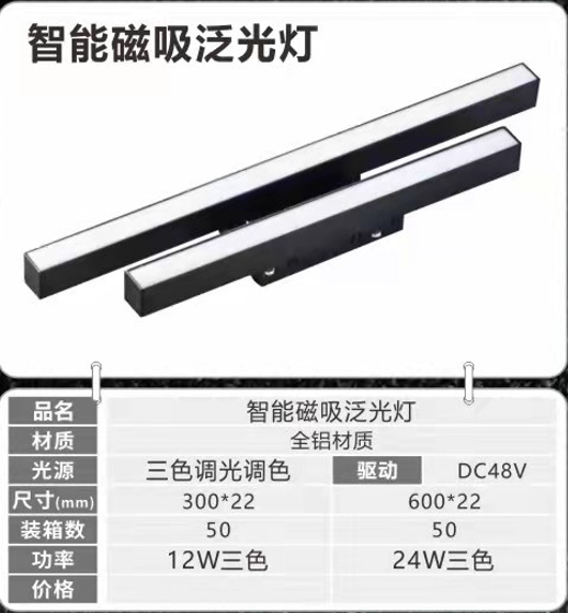 Indoor bedroom simple long strip smart magnetic suction floodlight