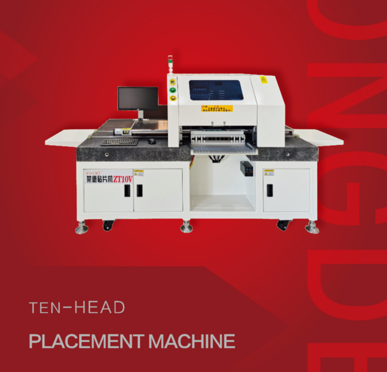 Ten head placement machine