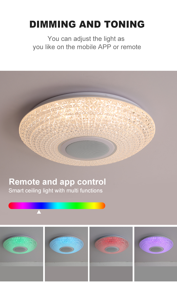 Indoor innovative dimmable ceiling light with impact atmosphere