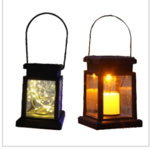 Solar multi-color LED atmosphere pendant small palace lantern