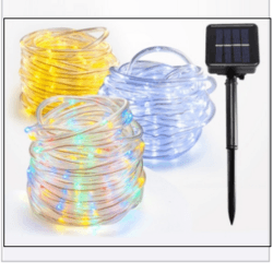 LED solar outdoor multi-color waterproof hose tube light