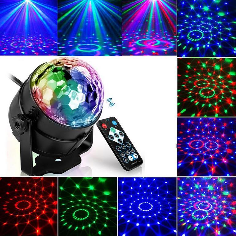 Various styles of voice-activated remote control full-color LED small magic ball