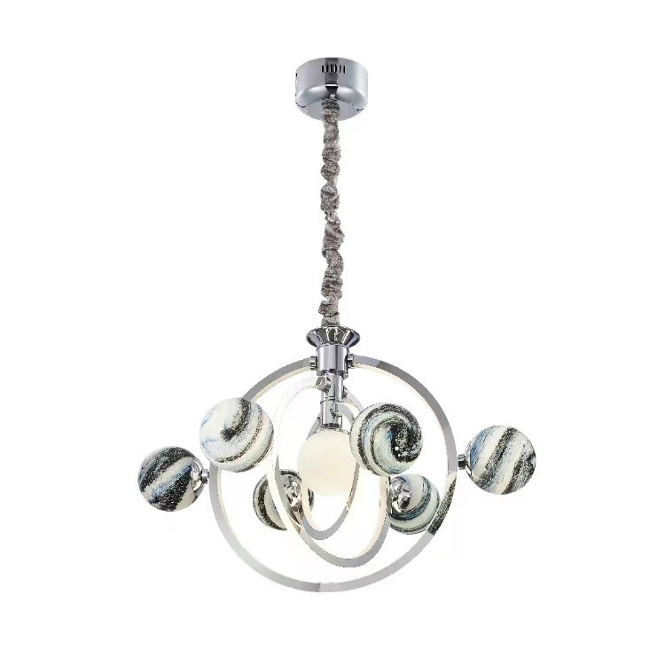 Modern simple LED Acrylic arm luminous chandelier AD8075/6+1