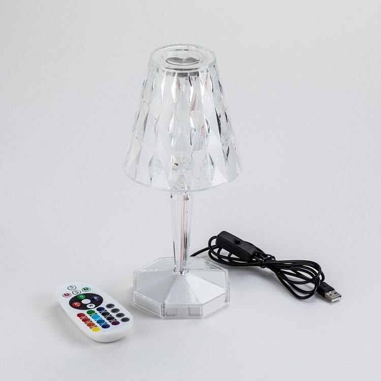Color light luxurious atmosphere lighting diamond crystal table lamp