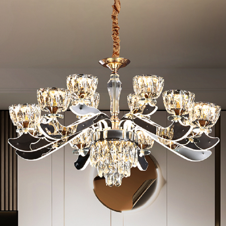 Light luxury Nordic living room dining room crystal chandelier