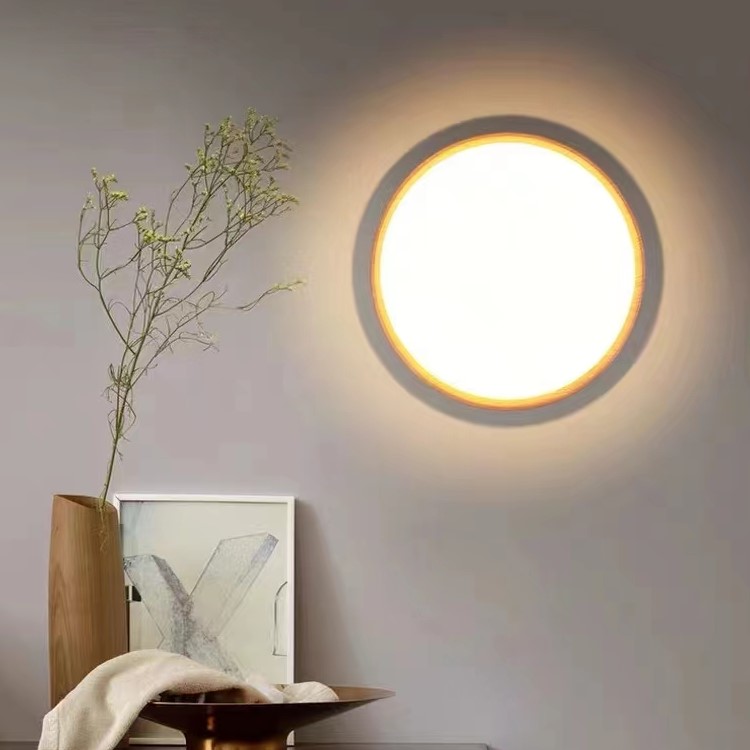 Outdoor patio hallway circular wall lamp