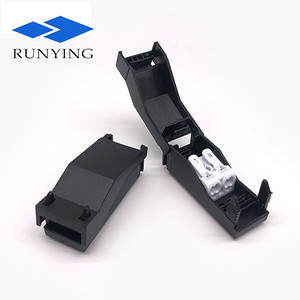 Black press type double side outlet plastic junction box