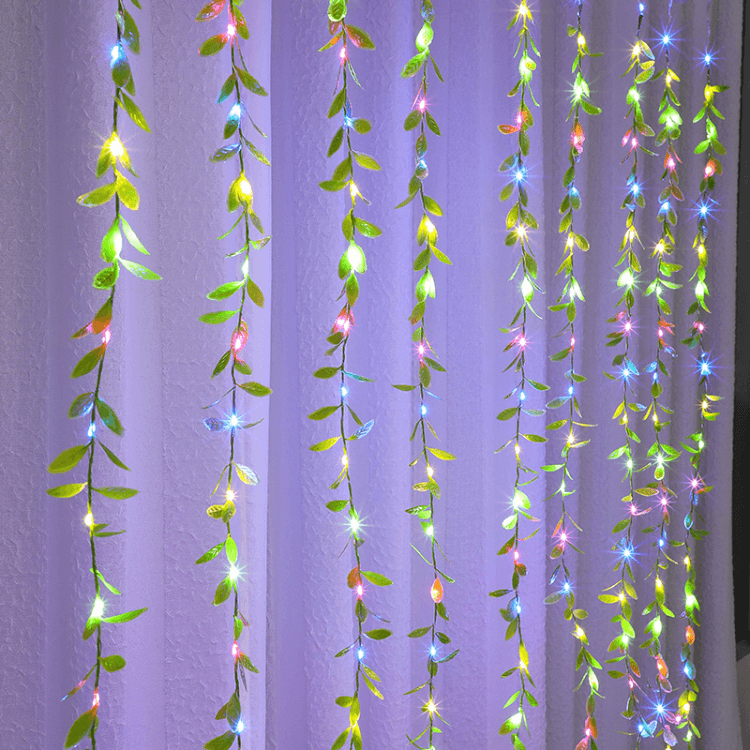 Party Wedding Decorations Bedroom Colorful Hanging Willow Lights