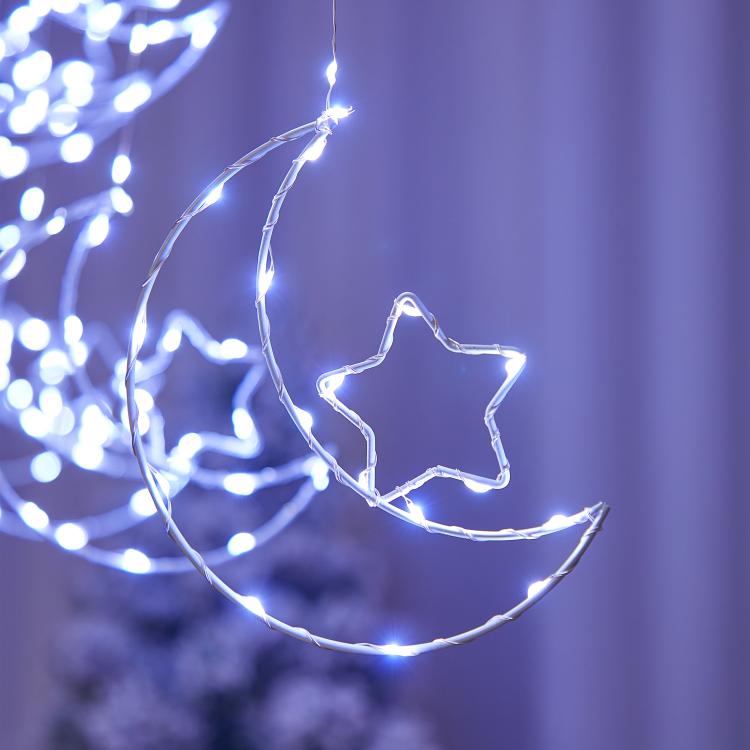 Indoor Iron Star Moon String Light