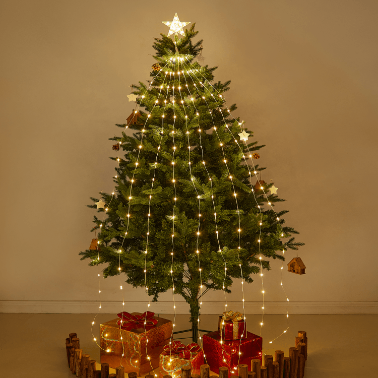 Festive Decorations Christmas Tree Overhead Pentagram Light