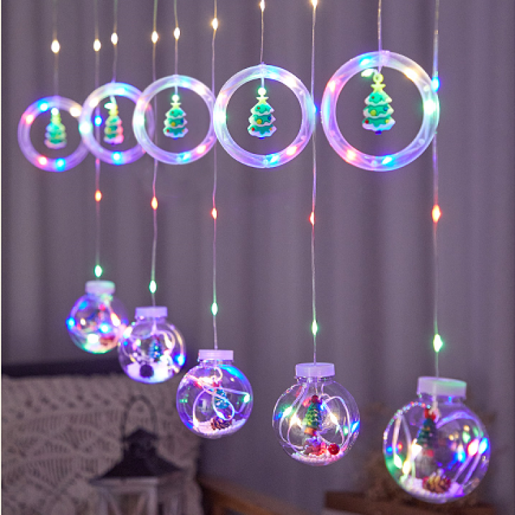 Rubber Circle String Light Ball Christmas Lighting