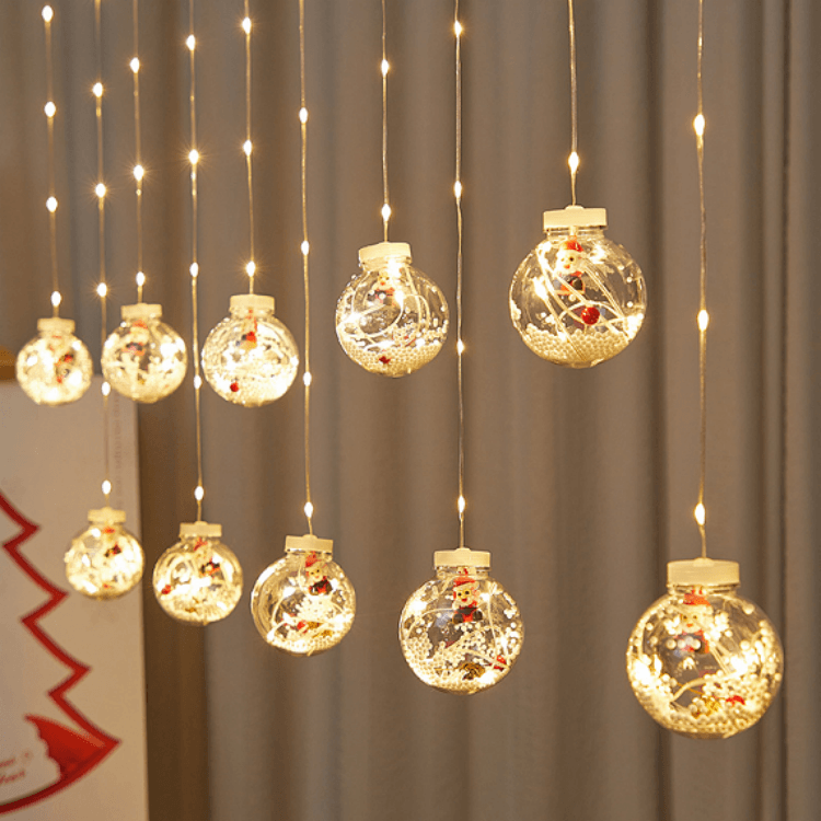 Rubber Hanging Indoor String Light Ball Christmas Lighting