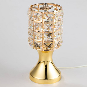 European Crystal Romantic Golden Table Lamp