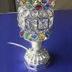 Crystal Colorful Lotus Base Table Lamp