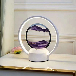 3D Flowing Sand Painting Creative Gift Indoor Decorative Table Lamp