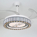 Nordic Simple Crystal Restaurant Household Fan Lamp