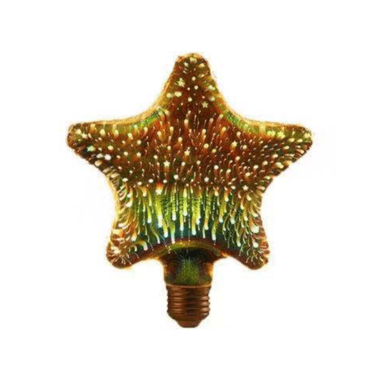 3D Colorful Star Creative Fireworks Bulb