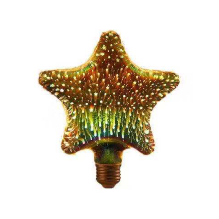 3D Colorful Star Creative Fireworks Bulb