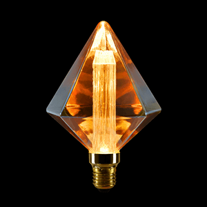 Individual Artistic Creativity Sharp Diamond Light Guide Column Filament Lamp