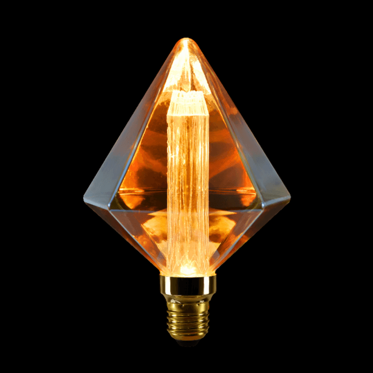 Individual Artistic Creativity Sharp Diamond Light Guide Column Filament Lamp