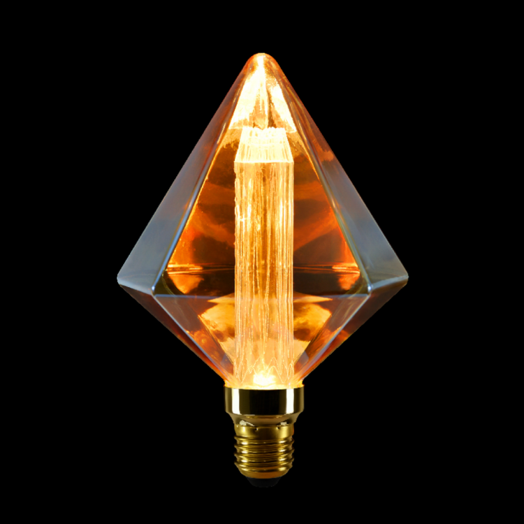 Individual Artistic Creativity Sharp Diamond Light Guide Column Filament Lamp