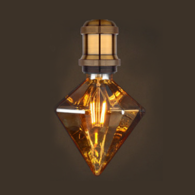 Retro Industrial Style Household Pointed Drill Tawny Filament Lamp