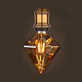 Retro Industrial Style Household Pointed Drill Tawny Filament Lamp